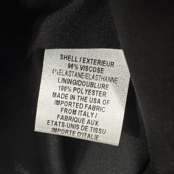 Milly Blue Black Print Long Sleeve Boat Neck Mini Shift Dress Womens 4 - Picture 6 of 7